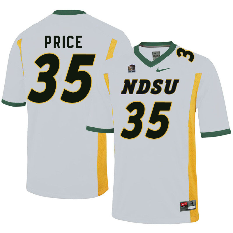 Men #35 Jayden Price North Dakota State Bison College Football Jerseys Sale-White - Click Image to Close